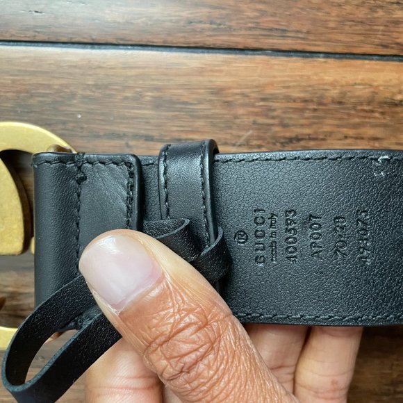 GUCCI Calfskin Double G Belt 70 28 Black main image 4